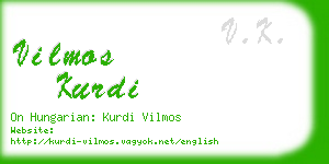 vilmos kurdi business card